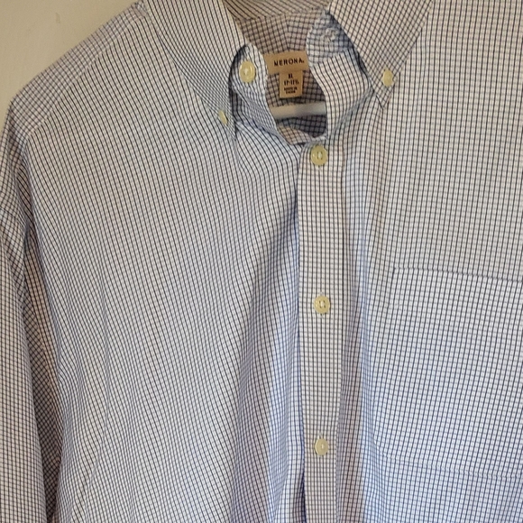 Merona, Men's Long Sleeve Dress Shirt, Size: XL Color: Blue/White - Picture 8 of 11